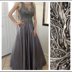 Dress | Prom | Silver | Long Dress